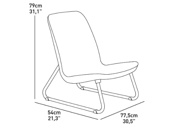 Набір пластикових садових меблів Rio Patio Set 211426 коричневий 1059 фото