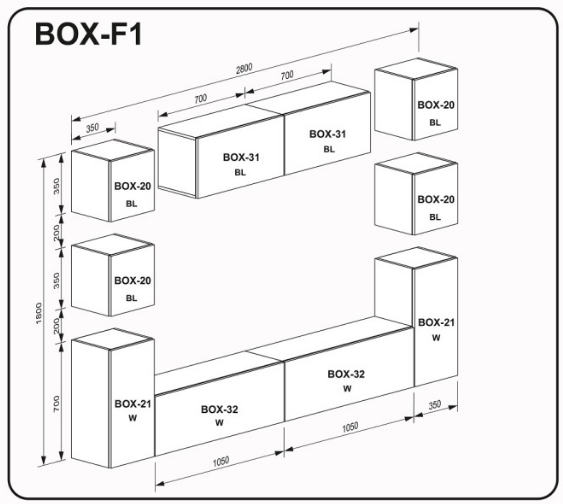 Вітальня "BOX-F1" 621 фото